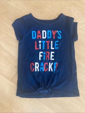 Kids Navy 'Daddy's Little Firecracker' Graphic Tee 4t